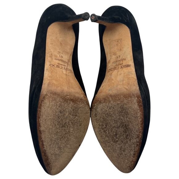 Jimmy Choo Aimee Suede Platform Pumps Heels Black Sz 11 - Picture 7 of 10